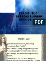 Tradisi Suci Sebagai Sumber Iman Gereja