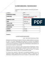 Parámetros para El Primer Examen Parcial - Redacción de Ensayo.