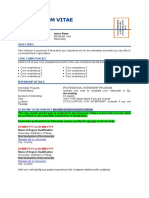 Curriculum Vitae: Personal Details