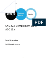 CNS-223-1I Implement Citrix ADC 13.x: Basic Networking Lab Manual