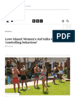Love Island: Women's Aid Talks To ITV Over 'Controlling Behaviour'