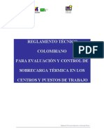 3.1 Reglamento Tecnico Colombia... Sobrecarga Termica