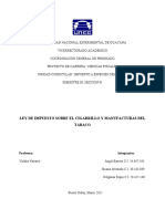 Asignación 3. Informe (Ley de Impuesto Sobre El Cigarrillo y Manufacturas Del Tabaco)