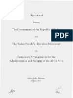 Abyei Agreement between The Republic of Sudan and the Sudan People's Liberation Movement 