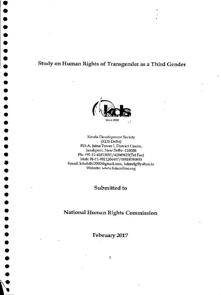 Study On Human Rights of Trangender As A Third Gender | PDF