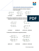 Ejercicios Métodos de Resolución Sistemas de Ecuaciones2