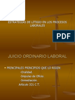 Estrategias de Litigio en Los Procesos Laborales. MARIO ROMAN COTO