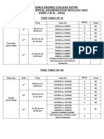G.g.d.c.kori Practical Time Table