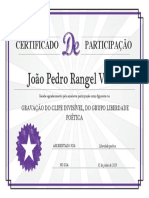 Certificado Participação - João Pedro