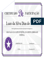 Certificado Participação - Luan
