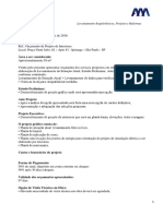 Orçamento Projetos de Arquitetura