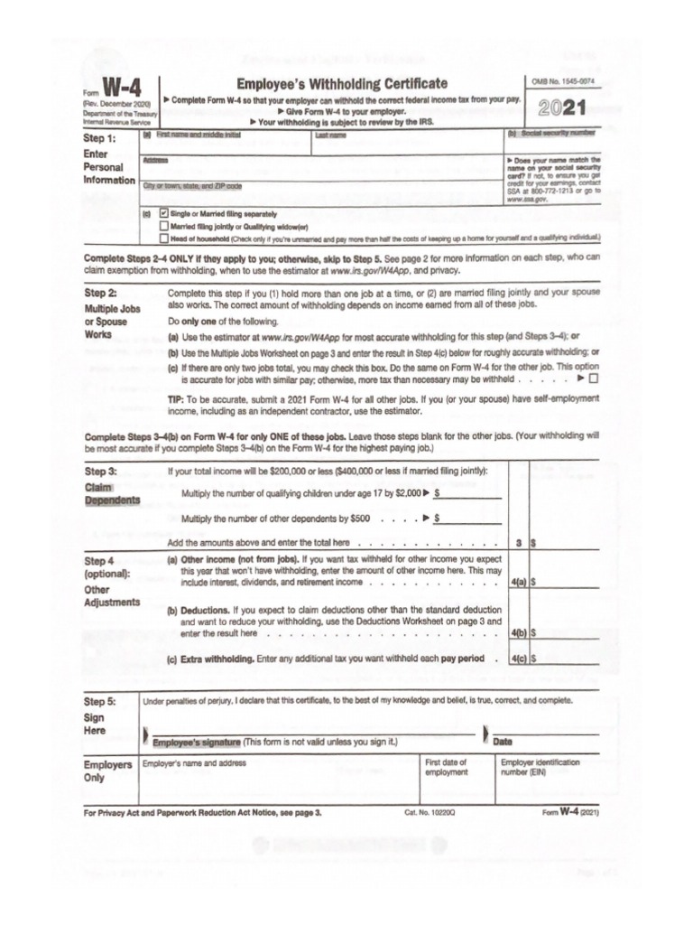 W 4 | PDF