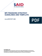 Mfi Financing Strategy Guidelines and Template: Microreport #89