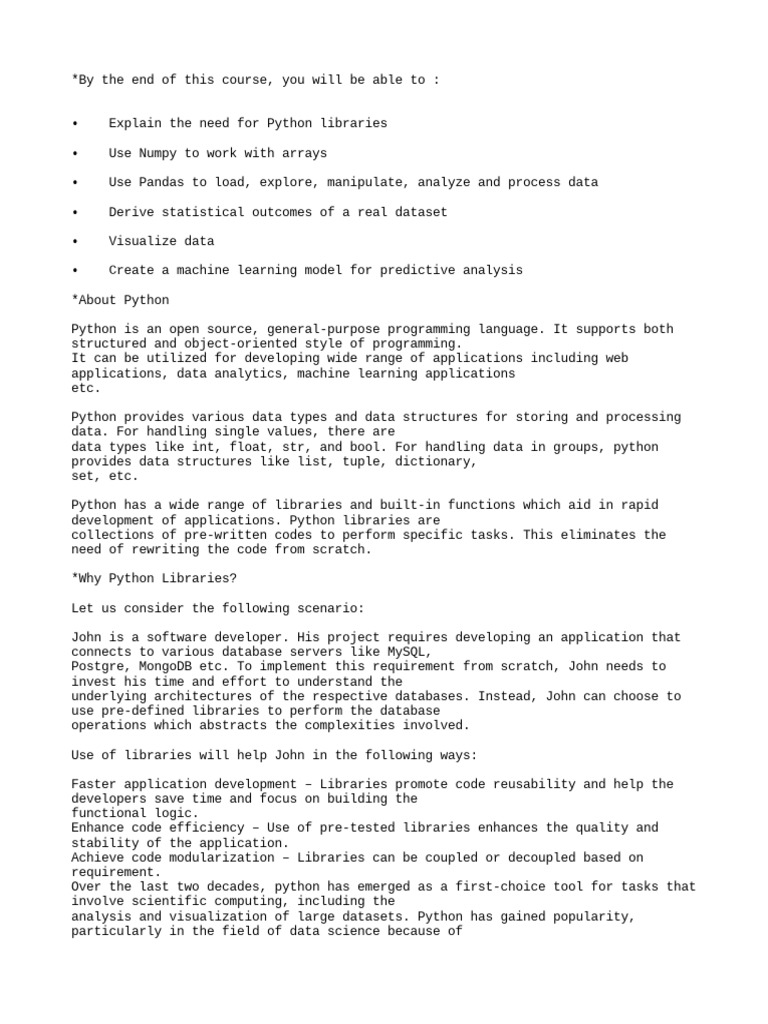 Python For Data Science | PDF | Python (Programming Language) | Data Type