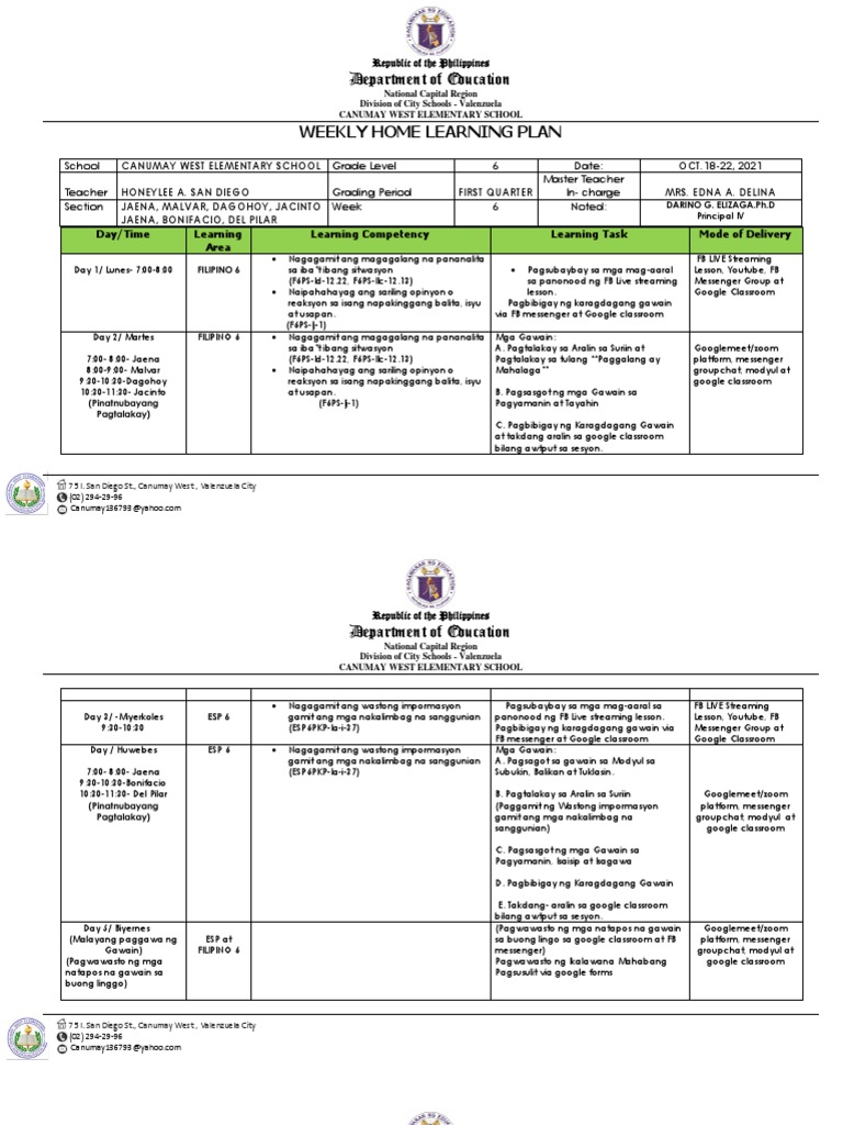 Q1-Wk6 - WHLP in Filipino | PDF