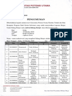 Pengumuman Jadwal Sidang TGL 10 Oktober 2020 Prodi SI S1