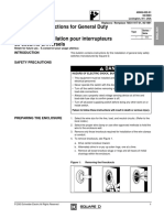 Installation Instructions For General Duty Safety Switches Directives D'installation Pour Interrupteurs de Sécurité Universels