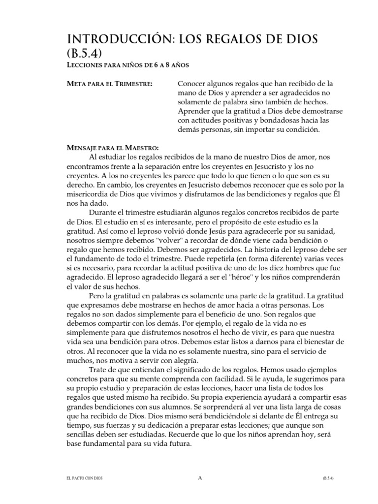 Gratitud y Regalos de Dios | PDF | Gratitud | Amor