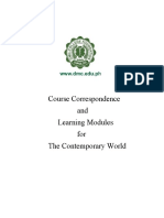 Course Correspondence and Learning Modules For The Contemporary World