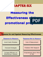 Chapter Six: Measuring The Effectiveness of The Promotional Program