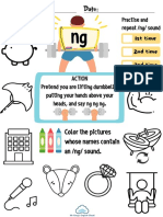 Name: Date:: Color The Pictures Whose Names Contain An /NG/ Sound