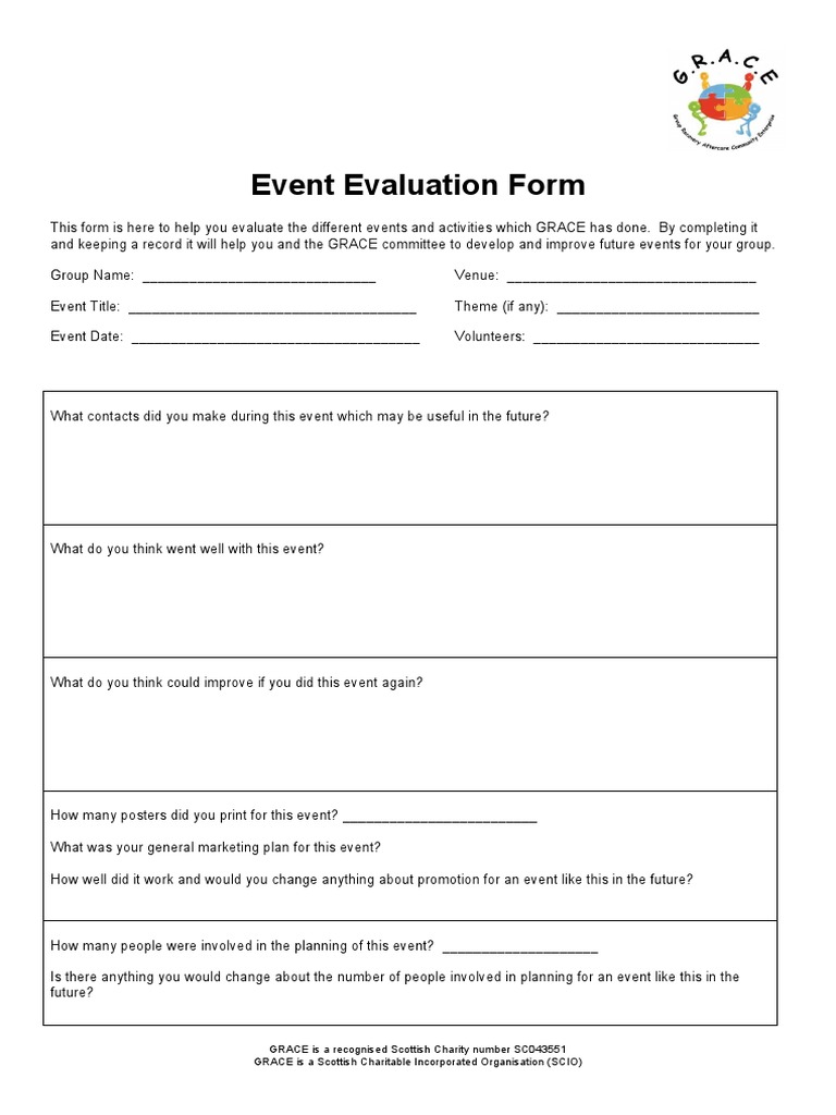 Event Evaluation Form | PDF