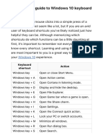 The Ultimwin-10 Keyboard Shortcuts - Reader