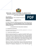 Sentencia Constitucional Plurinacional 003 - 2019-S1