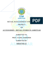Retail Management Strategy Project ON Accessories - Retail Stores in Amritsar