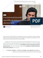 Autonomia Da Polícia e Sobrevivência Da Democracia - Jus - Com.br - Jus Navigandi