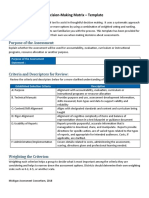 Purpose of The Assessment:: Decision-Making Matrix - Template