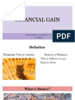 Financial Gain: Mohamed Suneer V S Y3 Batch