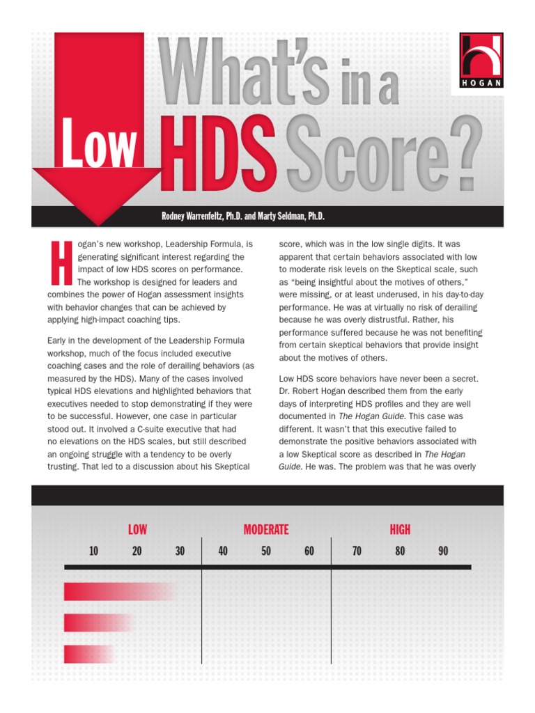 What's in A Low HDS Score | PDF | Leadership | Behavior