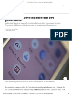 Alerta Condusef - Bancos No Piden Datos para Geolocalización