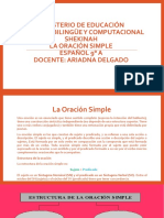 La Oración Simple 9º A