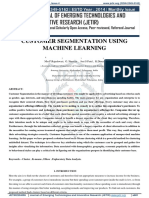 Customer Segmentation Using Machine Learning: Mrs.P.Rajeshwari, G. Shravya, Jeet S Patel, K.Dinesh