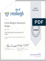 Certificado - Terminología Médica - Universidad de Pittsburgh