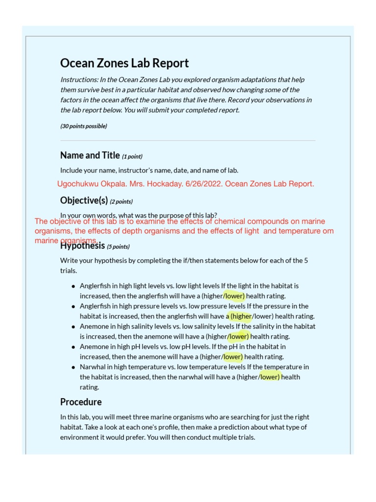 Ocean Zones Lab Report The Hadal Zone Concept Explained A Bit Better