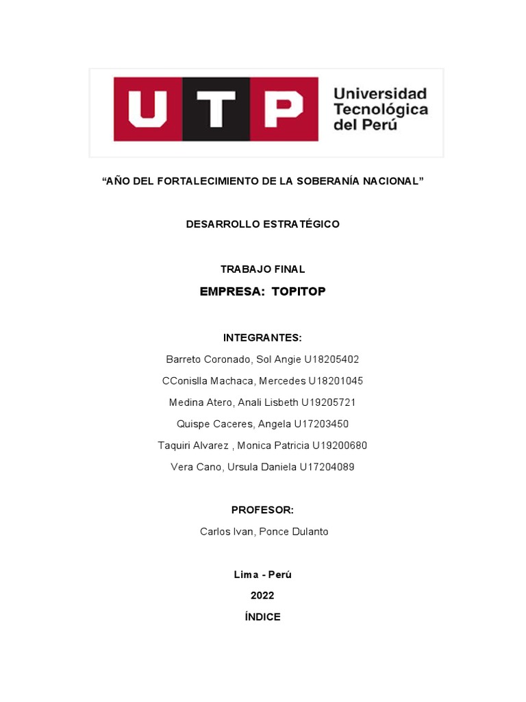 Estrategia de Topitop en el Sector Textil | PDF | Calidad (comercial ...