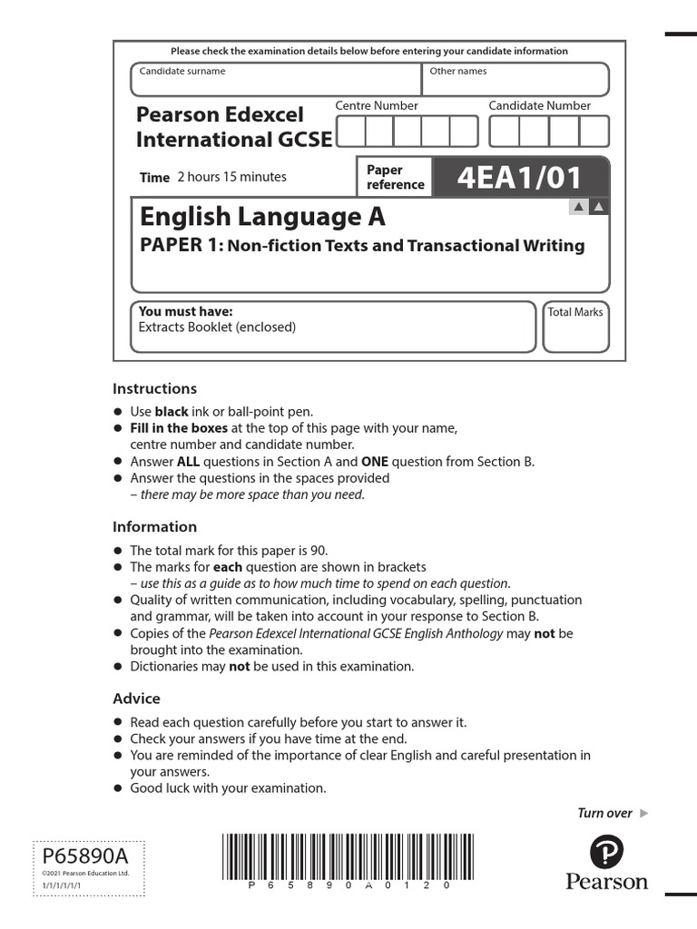 2021 Eng a-June-Paper 1 | PDF | Cognition | Cognitive Science