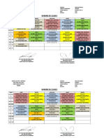 Horario Final 2º Semestre