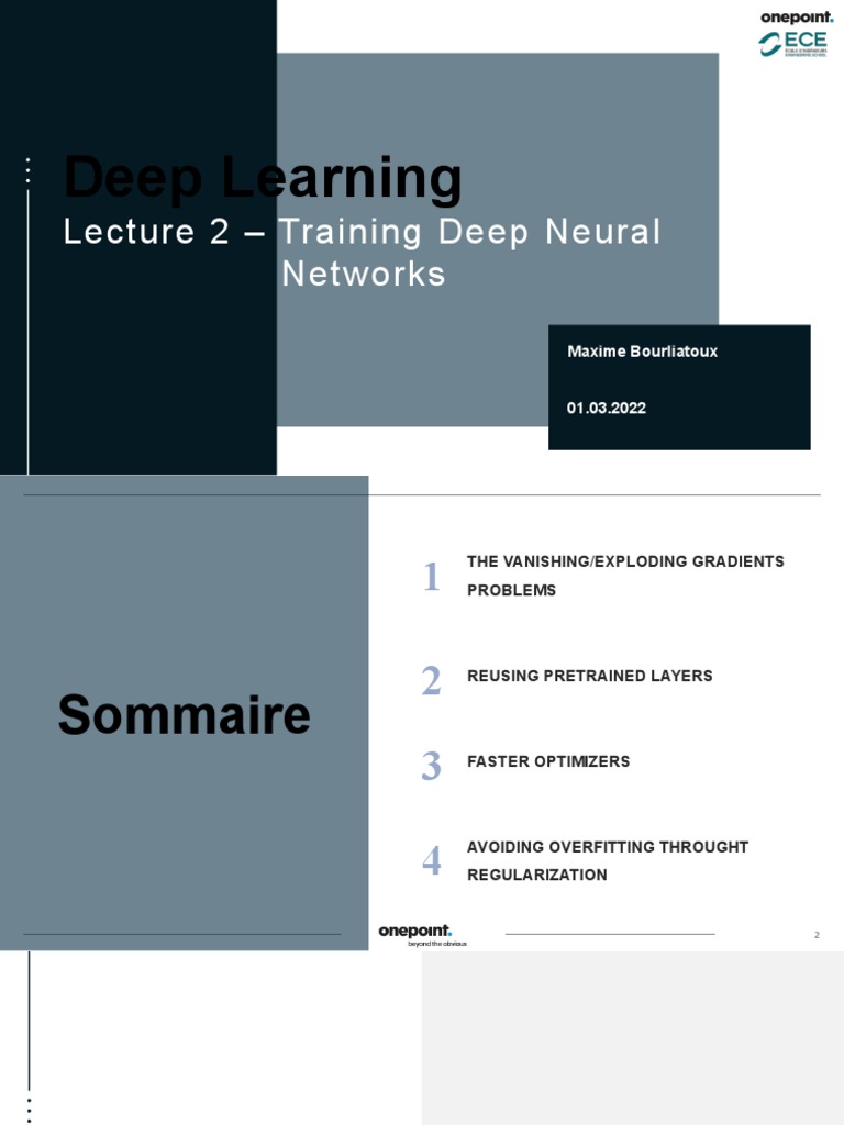 Cours 2 - Training Deep Neural Networks | PDF | Artificial Neural ...