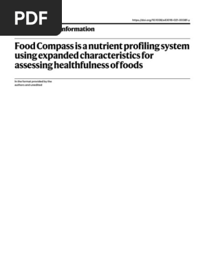 Mozaffarian Food Compass Suppl Material_Nature Food_2021