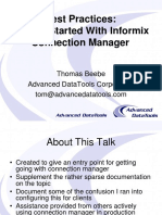 Best Practices for Getting Started with Informix Connection Manager