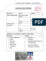 Cotizacion de Tortas 2022
