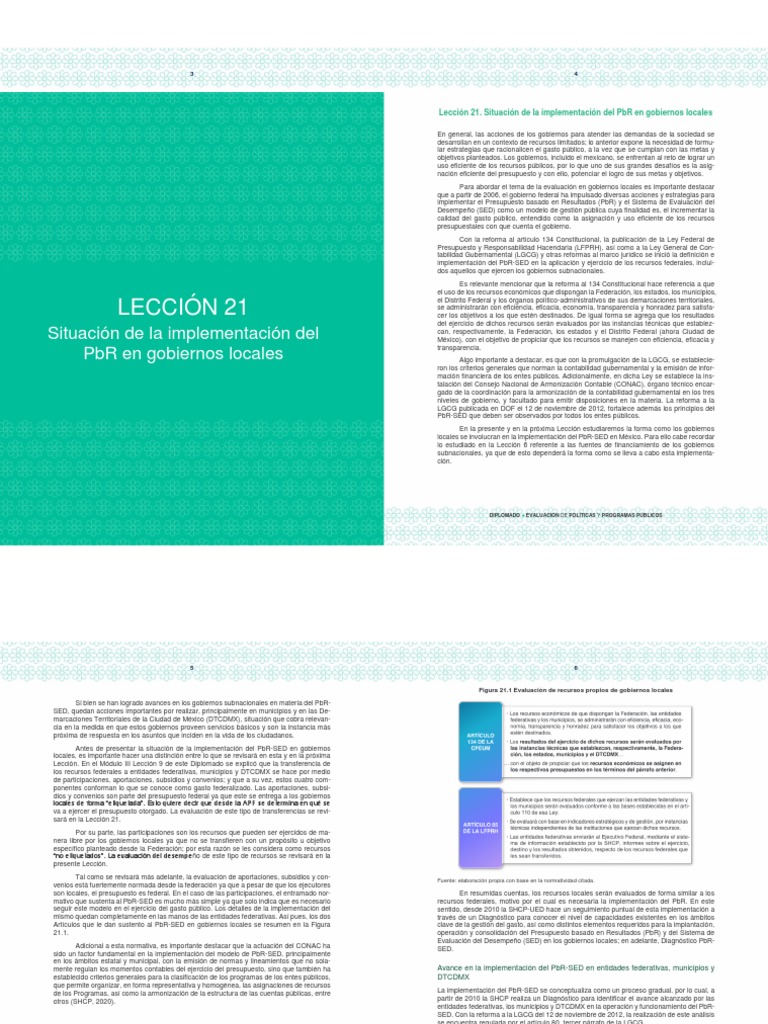 Implementación PbR en Gobiernos Locales | PDF | Presupuesto | Evaluación