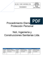 R-PR-P-002-Procedimiento Elemento de Protección Personal Noli, Ing y Const Sanitarias Ltda., 2019