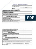 NR 18 - Lista de Verificação Ferramentas Manuais