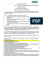 Convocação e Comprovação de Títulos Para Distribuição de Aulas - Londrina - 07 de Julho de 2022 Ciencias Grupo 1 Edital 51_2021 e Edital 47_2020