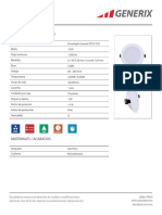 Ficha Tecnica Downlight Generix TD12-ECO Dimeable